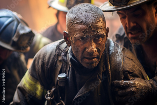 Wallpaper Mural Rescuers help people who are in trouble. Lifeguards are brave. Rescue unit, emergency responders. Saving lives and health of people in crisis situations. Crash and emergency work. first aid. Torontodigital.ca