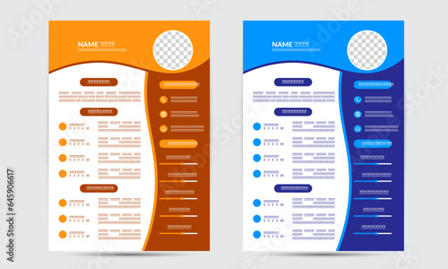 Stylish Free editable CV Resume, with two color variation