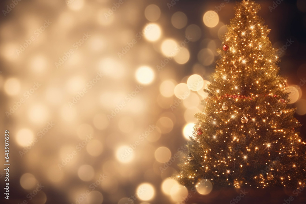 Beautiful Christmas defocused blurred background with Christmas tree lights Beautiful Christmas defocused blurred background with Christmas tree lights