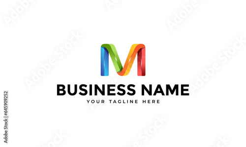 Free Download colorful letter M logo template - GFXLoad