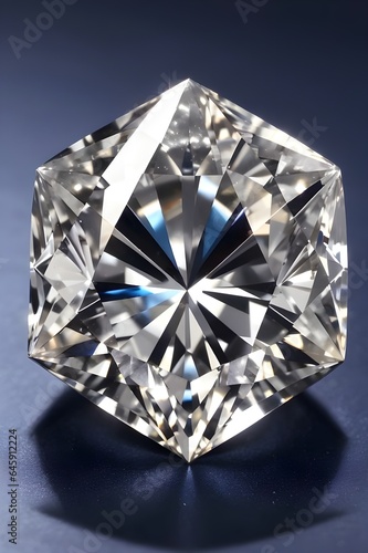 Radiant Elegance The Photorealistic Diamond Shape with a Dot Inside by Generative AI     