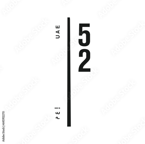 52 United Arab Emirates (Arabic Translate: Sustainability). Logo. Vector Illustration.