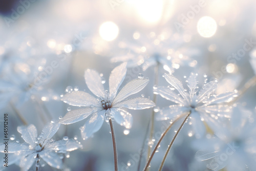 Closeup of snow flake in winter season © Golden House Images