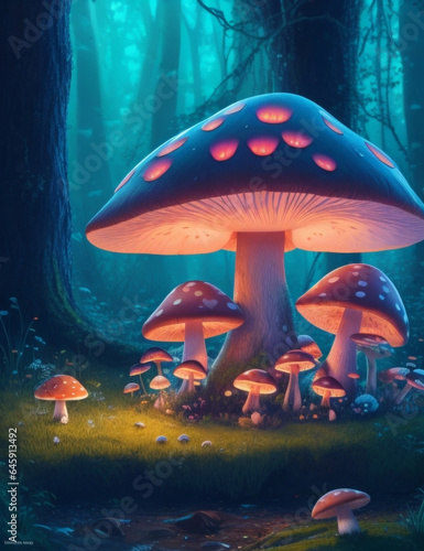 mushrooms in the forest