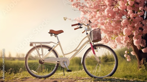beautiful landscape image with a Bicycle.