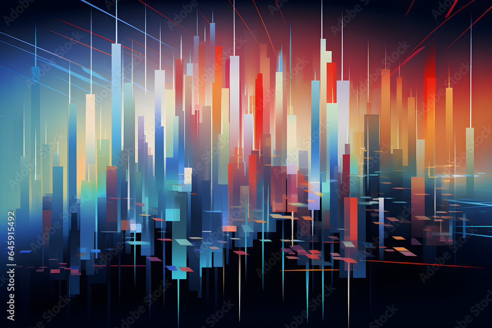 abstract finance chart graph illustration background