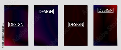 Set of abstract background with beautiful gradient color, dark colorful background for poster flyer banner backdrop. vertical and horizontal banner. cool fluid background vector illustration 