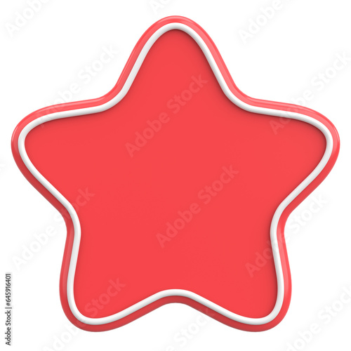 Star Shape Price Tag. 3D illustration.