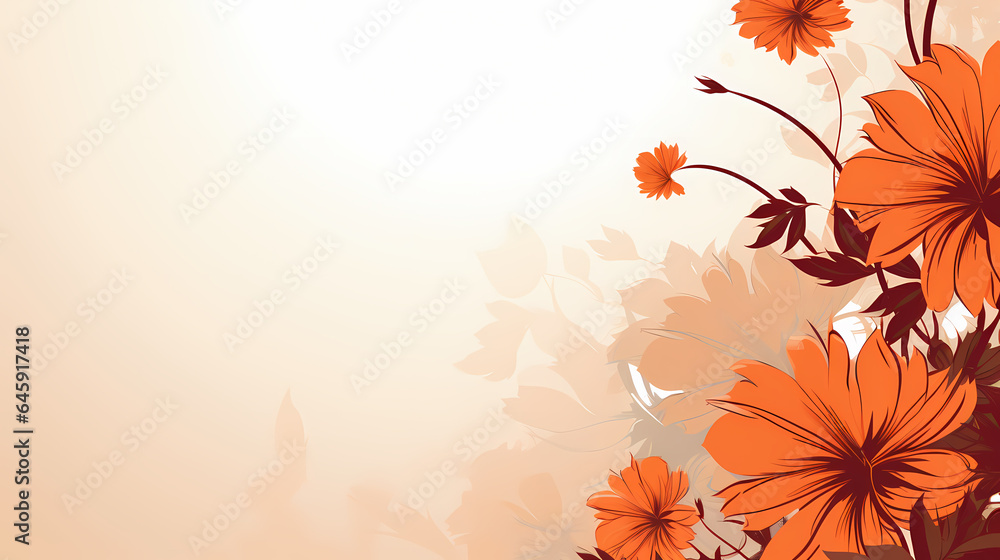 Autumn background with flowers Autumn background with flowers