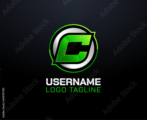 Initial C Logo Design for Streamer and Gamer Esports