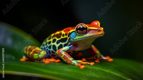 Red eyed tree frog Litoria caerulea generative ai © Graphicsstudio 5