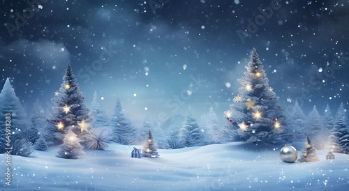 christmas tree in the snow © Asma