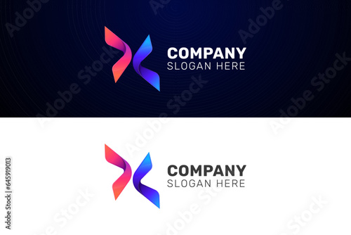 Vibrant Abstract Gradient Company Logo Design