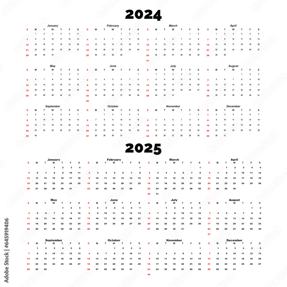 Calendar 2024, calendar 2025 week start Sunday corporate design planner template. Calendar 2024, calendar 2025 week start Sunday corporate design planner template.