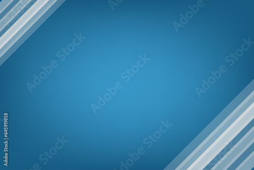 Blue business background with incline shape on corner. Banner and template for design with blank space.