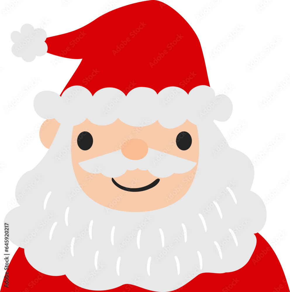 Santa Claus Flat Illustration Santa Claus Flat Illustration