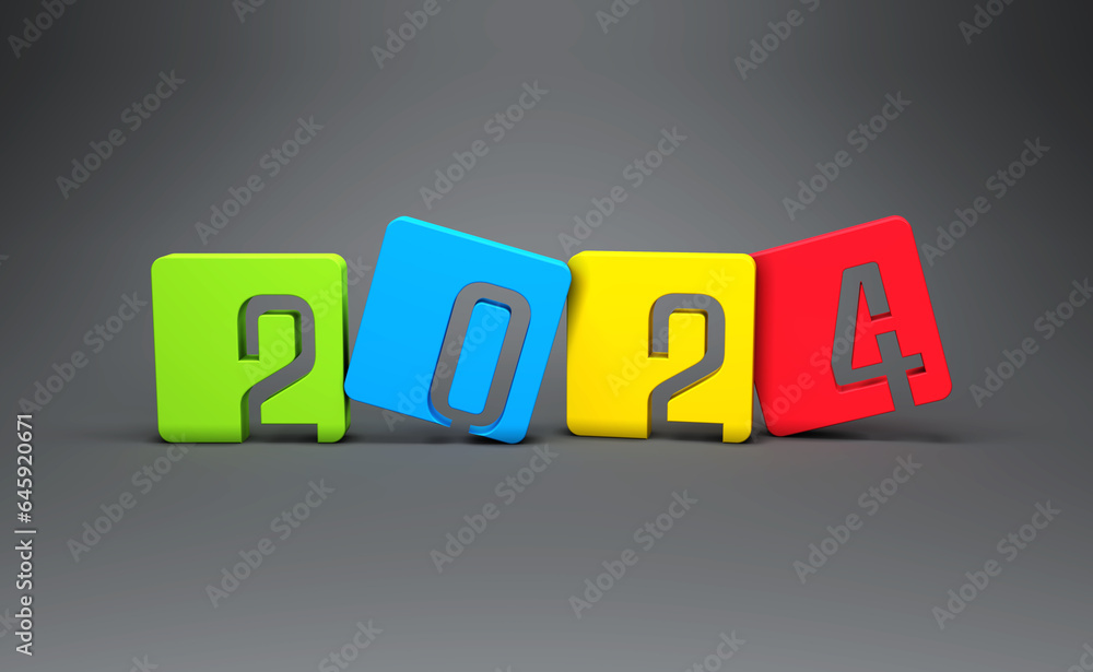 New Year 2024 Creative Design Concept - 3D Rendered Image
New Year 2024 Creative Design Concept - 3D Rendered Image