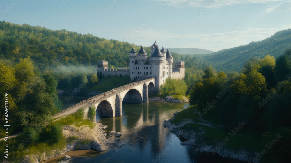 3D render of cartoon castle generated by AI 3D render of cartoon castle generated by AI