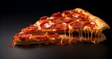 Pizza fast food stretched of piece Generative AI