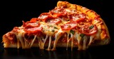 Pizza fast food stretched of piece Generative AI