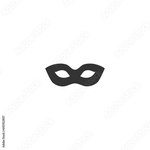 Black anonymous mask vector icon isolated on white background