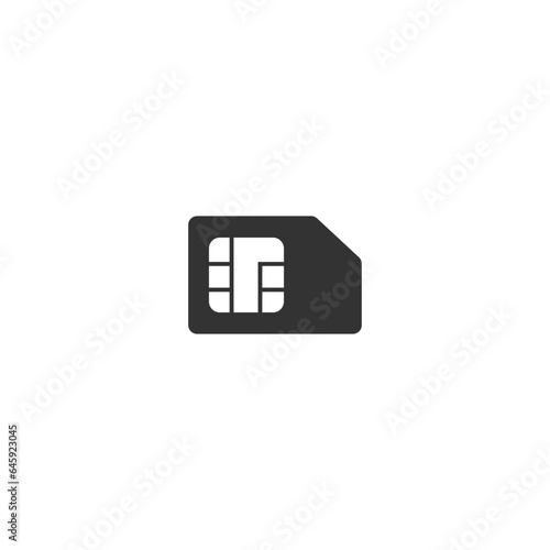 Sim card vector icon. Sim card icon symbol. Sim card mobile slot icon