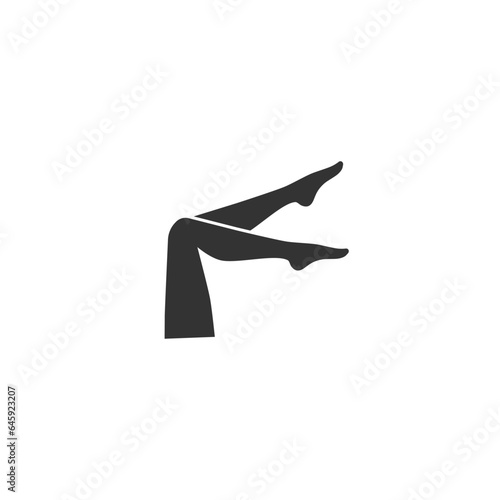 Woman legs icon in flat style, vector