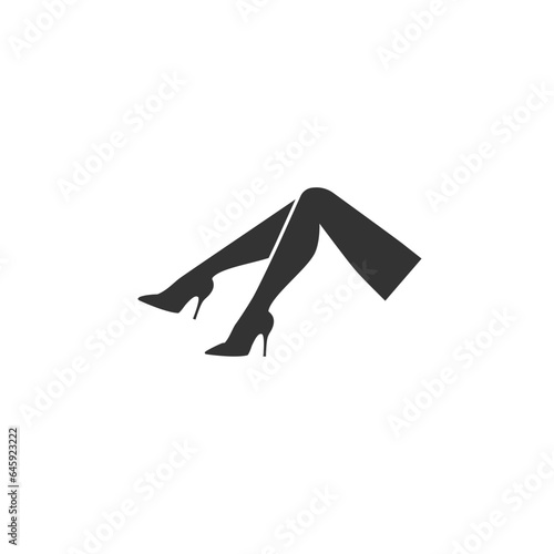 Woman legs icon in flat style, vector