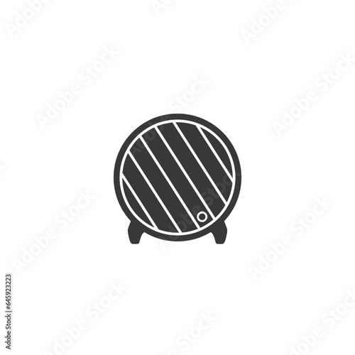 Wooden barrel icon. Wine barrel icon. Barrel flat vector sign. Wine barrel sign