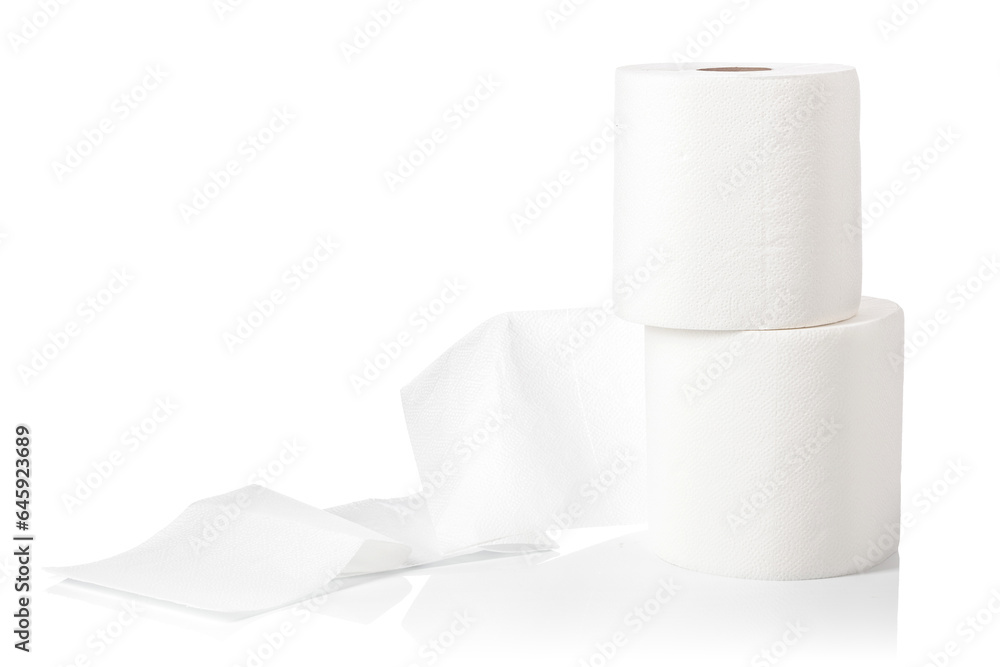 Paper towels isolated on a white background. Paper towels isolated on a white background.