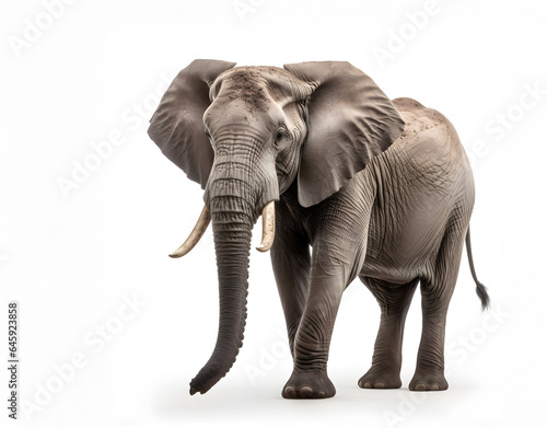 Elephant on a white background.