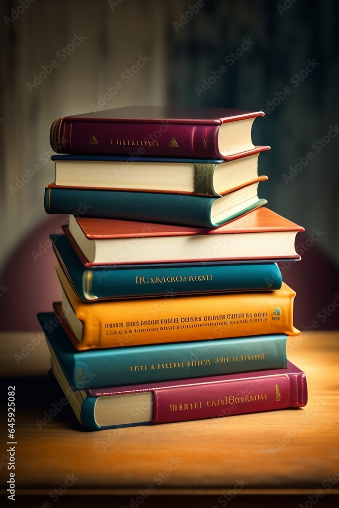 Fototapeta premium stack of books