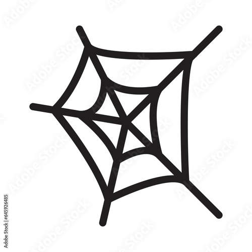 spider web halloween colored outline icon
