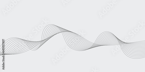 Abstract modern vector background. Abstract gray line wave background. Waves background. Grey lines vector illustration.