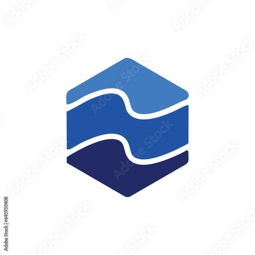 Sea waves, ocean, lake, river flow, water abstract vector pattern logo blue. Logo template, sticker, badge, icon, pictogram for tourism, voyage, cruise travel. Vector collection.