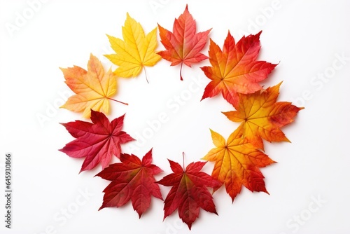 Beautiful autumn nature background from maple leaves