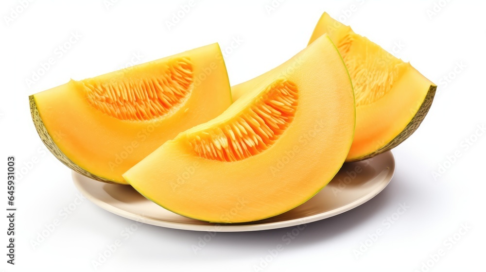 Cross section of cantaloupe