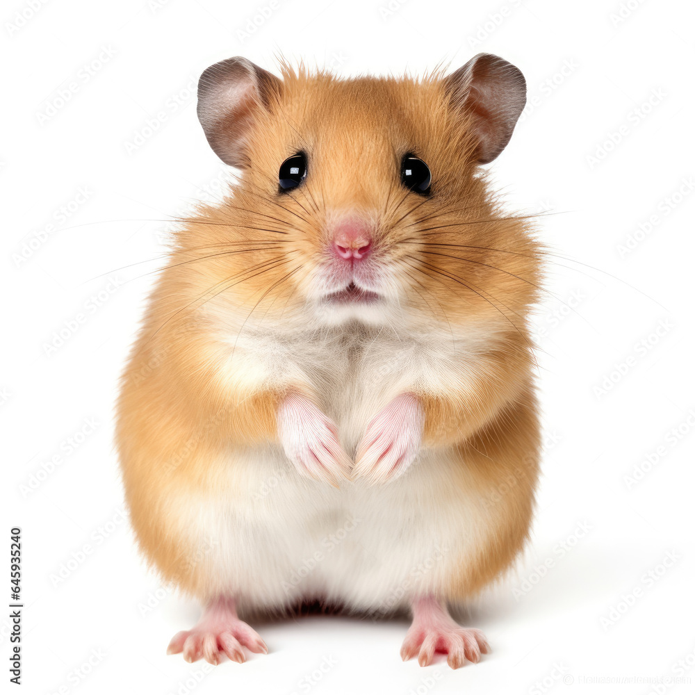 hamster on white background