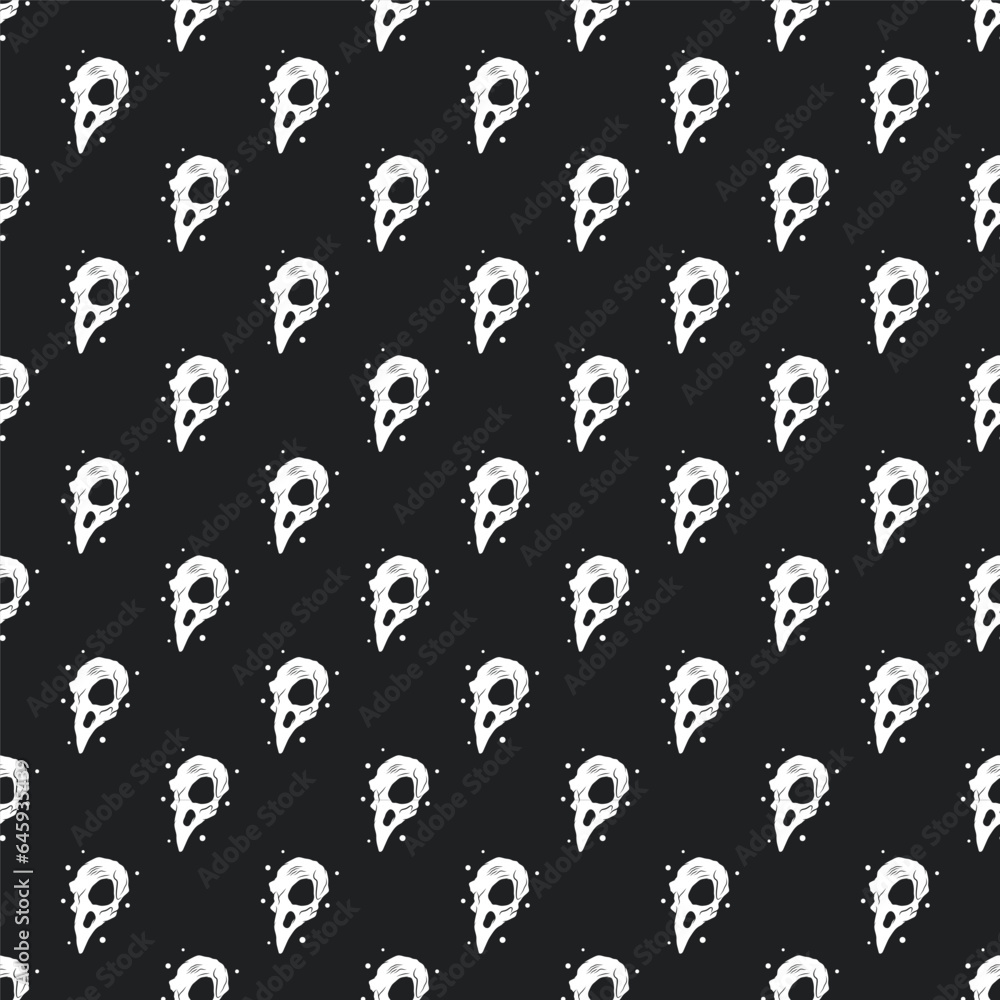 Crow skull pattern Crow skull pattern