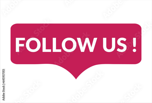 Follow us white background.The concept of the social network.Vector illustration.