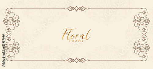 Royal beautiful floral frame stylish banner design