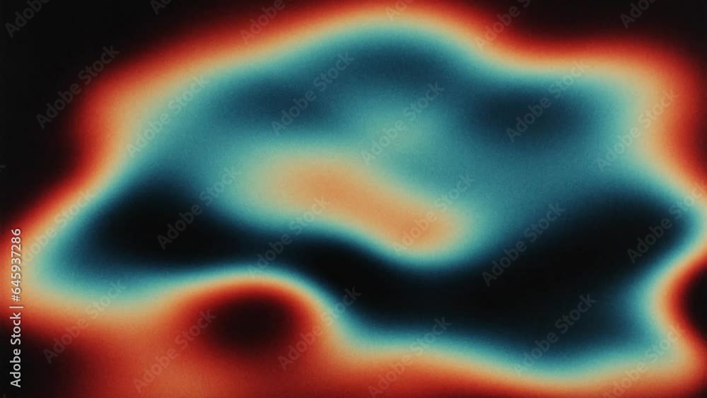 Vibrant VHS style rainbow teal white psychedelic grainy gradient color flow wave on black background, music cover dance party poster design. Retro Colors from the 1970s 1980s, 70s, 80s, 90s style