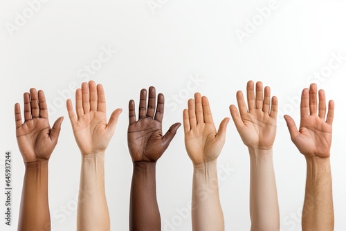 Hands set isolated stock photo in white background
