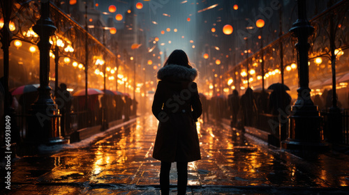 people at night. Generative AI