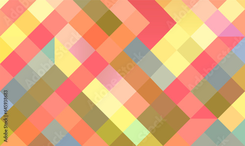 Wallpaper Mural Abstract colorful rhombus mosaic pattern. Pattern of geometric shapes, rhombic. Texture with flow of spectrum effect. Can use for cover, artwork, print ad, poster, banner. Geometric background. Vector Torontodigital.ca