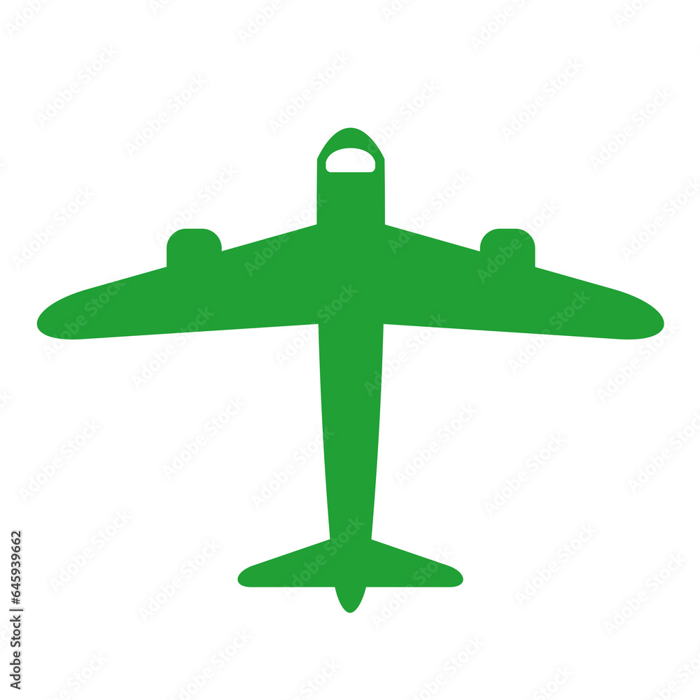 Obraz premium green airplane icon