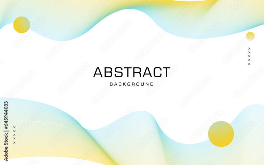 Free Abstract vector yellow and green colors with modern wavy lines ...
