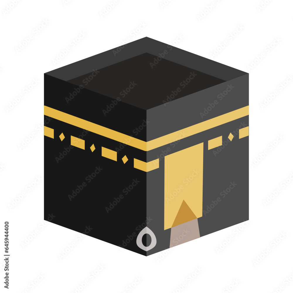 Kaaba in mecca vector flat illustration Kaaba in mecca vector flat illustration