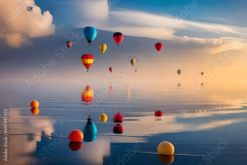 balloons on the beach