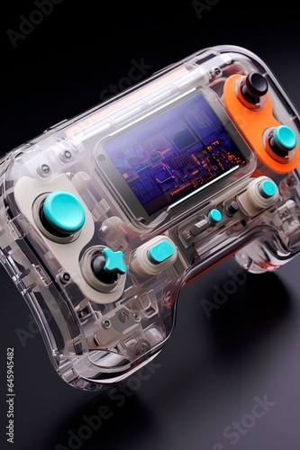 3d handheld game console transparent shell from glass